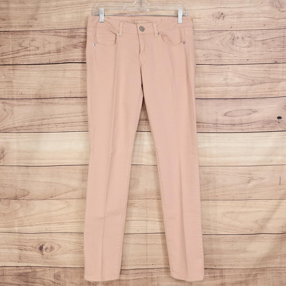 American Eagle Outfitters Skinny Jeans Womens 4 Pink Light Wash Stretch 31x31
